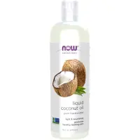 Now Huile de noix de coco, liquide pur fractionné - 473 ml.