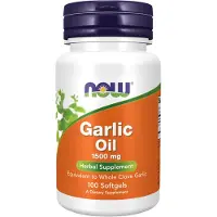 Now , Huile d'Ail, 1 500 mg, 100 Gélules Molles