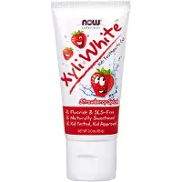 Now , XyliWhite, Gel Dentifrice pour Enfants, Éclat de Fraise, 3 oz (85 g)