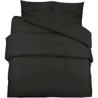 vidaXL Ensemble de literie noir 220x240 cm Microfibre légère