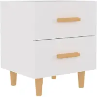 vidaXL Table de chevet Blanc 40x35x47,5 cm