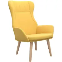 vidaXL Chaise de relaxation Jaune moutarde Tissu