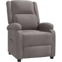 vidaXL Fauteuil relax Taupe Tissu