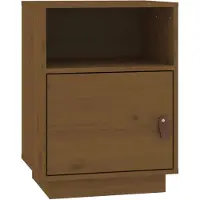 vidaXL Table de chevet Marron miel 40x34x55 cm Bois de pin massif