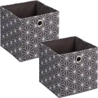 Relaxdays 2x boîte de rangement (30 cm, 27.50 l, 2x)