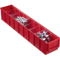 Allit Bac à bec ProfiPlus ShelfBox 500S rouge rouge (L x l x h) 91 x 500 x 81 mm (456561)