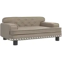 vidaXL Lit pour chien cappuccino brun 70x45x30 cm simili-cuir