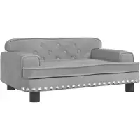 vidaXL Lit pour chien gris clair 70x45x30 cm velours