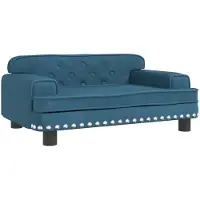 vidaXL Canapé pour enfants bleu 70x45x30 cm velours