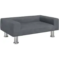 vidaXL Lit pour chien gris foncé 70x45x26,5 cm velours