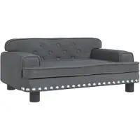 vidaXL Lit pour chien gris foncé 70x45x30 cm velours