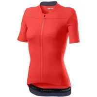 Castelli Anima 3 Short Sleeve Jersey Orange L Femme