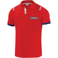 Sparco Polo à Manches Courtes Rouge Sparco Martini Racing pour Homme