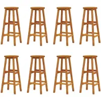 vidaXL Tabouret de bar 8 pcs. Bois massif acacia