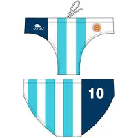Turbo Argentina Swimming Brief Blanc,Bleu 3XL Homme