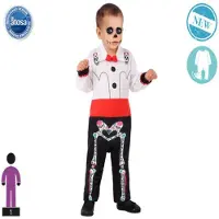 Atosa Costume De Bébé Squelette Mexicain Fille