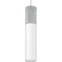 Sollux Lampe pendante BORGIO 1 blanc 1xGU10 10W acier/béton 105x8x8cm