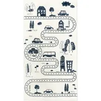 Little Olly Tapis voiture enfant - Dex Lane Noir | 80x150 cm | Rectangulaire | Pile courte
