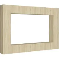 vidaXL Ensemble d'armoires TV 8 pièces en bois composite chêne Sonoma