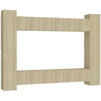 vidaXL Ensemble d'armoires TV de 10 pièces en bois de chêne Sonoma