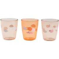 Done by Deer Yummy Mini 3 Pcs Happy Clouds Verre Transparent Transparent One Size
