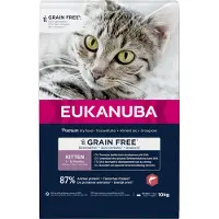 Eukanuba Grain Free Kitten - Saumon sans céréales pour les chatons en croissance - 10 kg