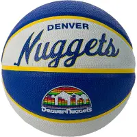 Wilson Mini Ballon De Basketball Nba Denver Nuggets Wilson Team Retro Exterieur