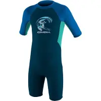 O'Neill Reactor Spring 2 Mm Junior Short Sleeve Back Zip Shorty Noir 3 Years Enfants