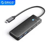ORICO Hub USB-C PAPW2AC-C3-015-BK-EP 2x USB-A, 2x USB-C, PD 100W