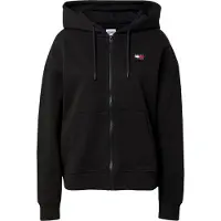 Tommy Hilfiger Femmes, Pull-over, Sweat-shirt zippé noir pour femme, Noir, (XXS)