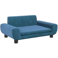 vidaXL Lit pour chien bleu 70x45x33 cm velours