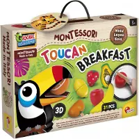 Lisciani Petit déjeuner toucan - jeu éducatif en bois - basé sur la méthode Montessori -