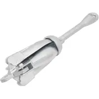 vidaXL Ancre pliante argent 8 kg Fonte galvanisée à chaud