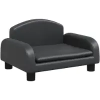 vidaXL Lit pour chien noir 50x40x30 cm similicuir