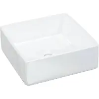 vidaXL Lavabo blanc 37x37x13 cm Céramique Carré