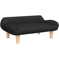 vidaXL Lit pour chien noir 70x40x24 cm Tissu