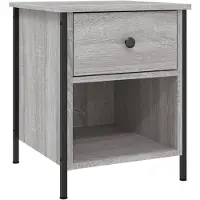 vidaXL Table de chevet sonoma gris 40x42x50 cm bois d'ingénierie