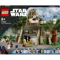 LEGO Star Wars Rebel Base on Yavin 4, jouet pour enfant avec 10 minifigures (dont Luke Skywalker, Princesse Leia, Chewbacca), 2 figurines de droïdes et un chasseur Y-Wind, idée cadeau, 75365
