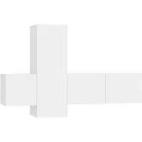 vidaXL Ensemble de 3 meubles TV blanc en bois composite