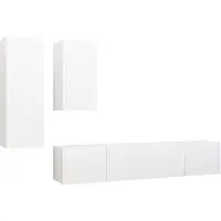 vidaXL Ensemble de 4 armoires TV blanc en bois composite