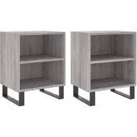 vidaXL Tables de chevet 2 pcs sonoma gris 40x30x50cm bois d'ingénierie