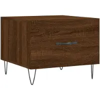 vidaXL Table basse marron imitation chêne 50x50x40 cm Bois composite
