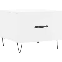 vidaXL Table basse blanc brillant 50x50x40 cm bois composite