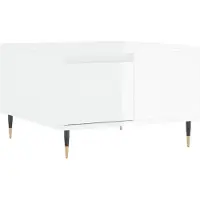 vidaXL Table basse blanc brillant 55x55x36,5 cm Bois composite