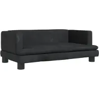 vidaXL Lit pour chien noir 80x45x30 cm velours