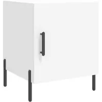 vidaXL Table de chevet blanc 40x40x50 cm bois d’ingénierie