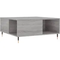 vidaXL Table basse Gris Sonoma 80x80x36,5 cm Bois composite