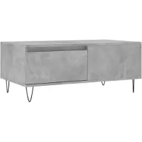 vidaXL Table basse gris béton 90x50x36,5 cm Bois composite