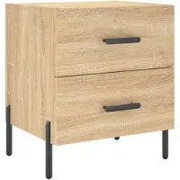 vidaXL Table de chevet chêne sonoma 40x35x47,5 cm bois d’ingénierie
