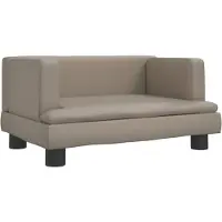 vidaXL Canapé pour enfants Cappuccino-Marron 60x40x30 cm similicuir